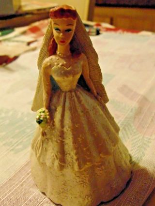 Enesco Barbie Bride Figurine 1994 Redhead Cake Topper / Doll Toy 4 Inch Vtg Rare