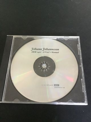 Johann Johannsson Ibm 1401 Rare Collectible 4ad Promo Cd Ambient Classical Vg,