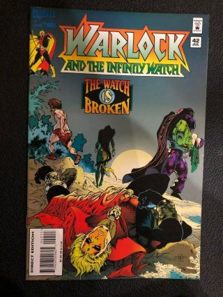 Warlock 42.  Rare Last Issue,  Very Low Print Run Nm Marvel Comics.  Warlock And Th