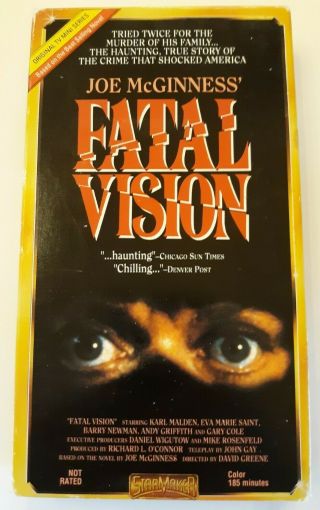 Fatal Vision Rare Vhs Tv Mini - Series 1984 Karl Malden Joe Mcginness Oop