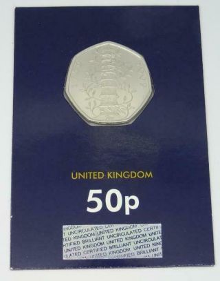 Rare Kew Gardens 2019 50p Fifty Pence Coin Certified Brilliant Unc,