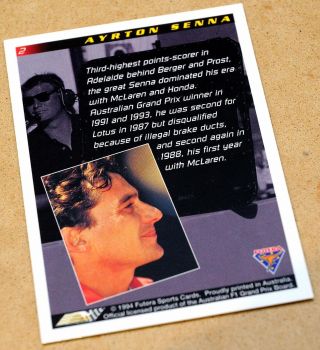 1994 FUTERA F1 GRAND PRIX ADELAIDE Base Set 110 Cards RARE SENNA MANSELL 2