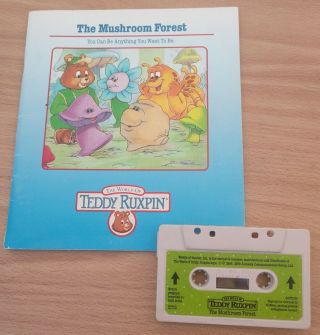 1985 Teddy Ruxpin The Mushroom Forest Book And Cassette
