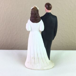 Vintage 1950’s Bride and Groom Ceramic Cake Topper 2