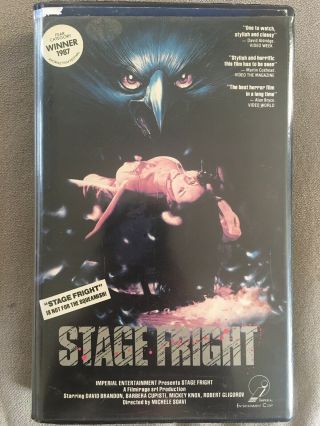 Stage Fright Vhs Big Box Clamshell Italian Horror Imperial Norstar Video Rare