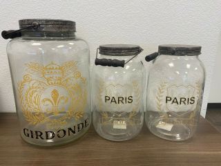 Vintage Style Decorative Glass Containers (set Of 3) Girdonde & Paris