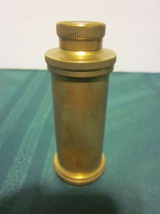 Vintage Telescope Brass Antique Turns & Opens Easily 4 " Long