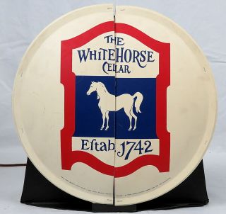 1930s Browne Vintners White Horse Cellar Scotch Whiskey Lighted Motion Sign RARE 2