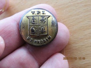 Very Rare Vpi Virginia Confederate Civil War Military Button Ut Prosim (20h2)