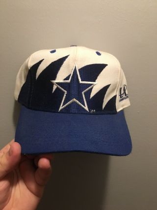 Vintage 90s Dallas Cowboys Sharktooth Logo Athletic Snapback Hat Cap Nfl Rare