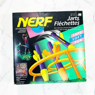 Vintage Nerf Jarts Outdoor Game Complete Set Rare Soft Backyard 1990s W/ Box