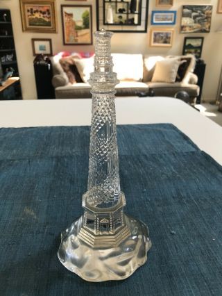 Rare 9 1/4 " Waterford Crystal Lighthouse Figurine In