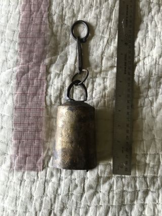 Vintage More Cow Bell Hand Made Pinned Brass / Copper Domed Top Antique 5”