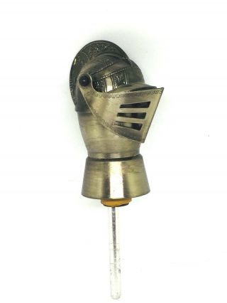 Vintage Medieval Knight Armor Helmet Liquor Bottle Pourer Stopper Rare A292 - 12
