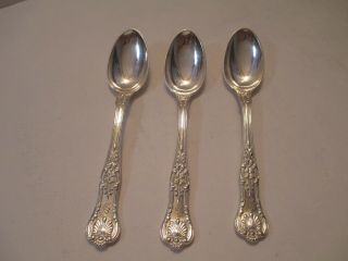 Old Tiffany & Co Ep Three Spoons Coffee Silver Plate.  (1800s).