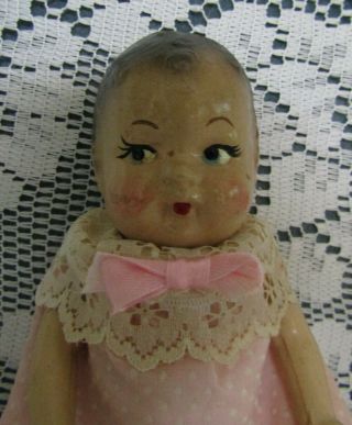 Pretty Antique Composition Baby Doll - 7 Inch