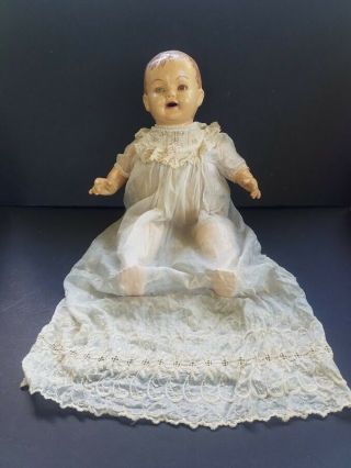 Vintage Antique Composition 26 " Baby Toddler Doll Acme? Honey?