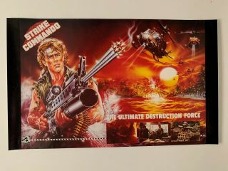 Strike Commando Rare Australian Vhs Video Poster Cult 80s Filipino Action Movie