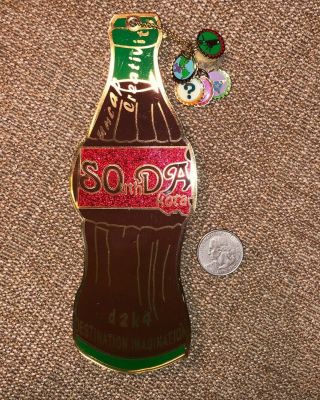 Destination Imagination Extra Large 7 Inch Soda Pin 2004 Rare Rare With Charms
