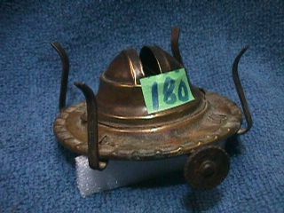 Antique Brass And Metal 7/8 Inch Threaded Burner Oil Lamp Part (180)
