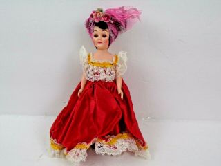 Vintage Hard Plastic 7 Inch Doll,  Mexico Lady