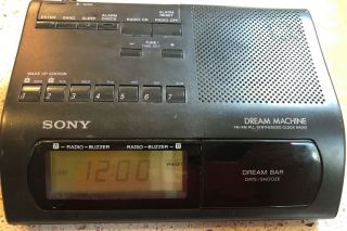 Vintage Sony Icf - C303 Am/fm Dream Machine Alarm Clock Radio
