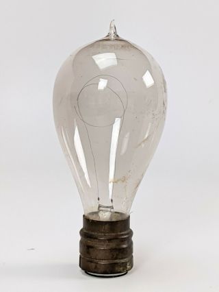 Non - Antique Early Light Bulb Thomson Houston Base Edison Era 1890 - 1900
