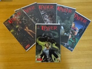 Rare Complete Set Of Gft Presents The Piper Comic Books Variants Zenescope