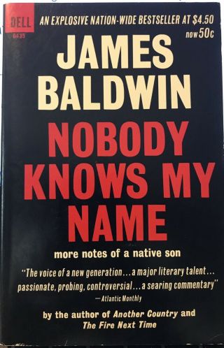 Nobody Knows My Name By James Baldwin Dell Books Edition Rare