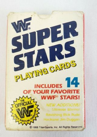 Rare Vintage 1988 Wwf Superstar Playing Cards All 54 Cards Jokers Full Boxed Set