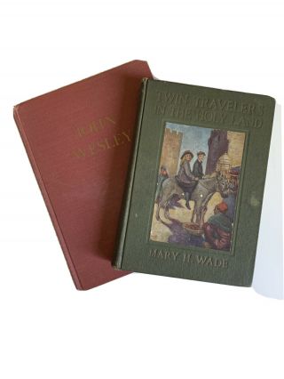 Vintage Books,  Antique Books,  John Wesley,  Twin Travelers In The Holy Land,