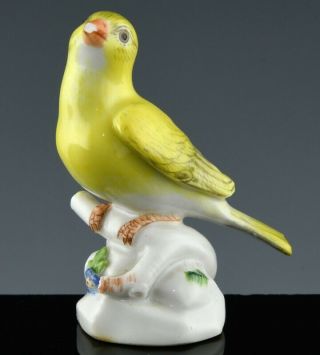 Rare Antique Meissen Miniature Yellow Canary Bird Porcelain Figure Figurine 3