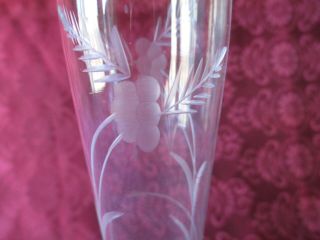 Vintage Duchin Creachion Sterling Silver and Etched Crystal Bud Vase 3