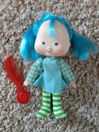 Vintage Strawberry Shortcake Blueberry Muffin Doll And Red Comb