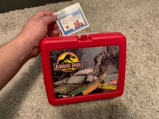 Rare 1993 Jurassic Park Lunch Box W/ Thermos & Cup