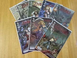 Rare Complete Set Of Zombies: The Cursed Comic Books Variants Zenescope