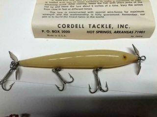 (d) Vintage Cordell Big Boy Howdy Fishing Lure W/ Box And Paperwork