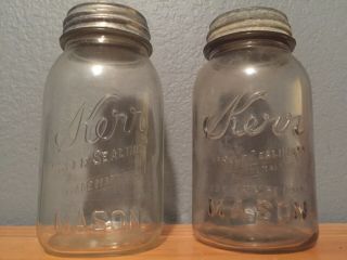 Antique Mason Jars Kerr Self Sealing Vintage Mason Jars