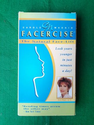 Advanced Facercise The Natural Face Lift Vhs Tape Carole Maggio Fitness Vintage
