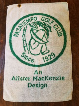 Vintage Golf Bag Or Hand Towel Wipe From Pasatiempo Golf Club Santa Cruz,  Ca