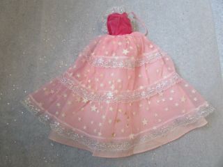 Barbie Clothes Vintage 1985 Dreamglow Pink Dress With Stars Glow In The Dark