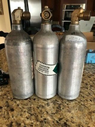Coca - Cola Breakmate Co2 Gas Bottles Rare Three (3) Total