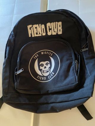 Misfits Fiend Club Backpack Rare Danzig Afi Metallica