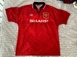 Umbro Manchester United 1994/95 Home Jersey - Large - Authentic,  Rare