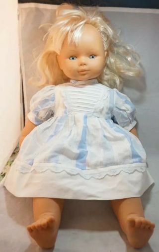 Jesmar Toddler Baby Doll Sleeping Awake Doll Vintage 20” Tall