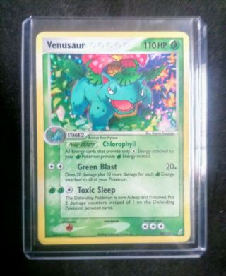 Rare Holographic Venusaur Pokemon Card 28/100 Ex Crystal Guardians 2006 Holo