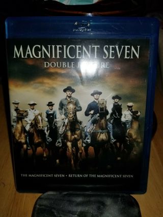 Magnificent Seven / Return Of The Magnificent Seven Blu - Ray Double Feature Rare