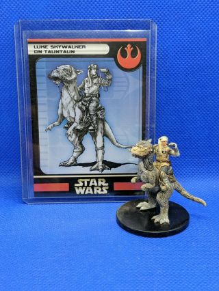 Star Wars Miniatures Luke Skywalker On Tauntaun Figure & Card Universe Rare 48