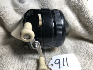 Vintage Zebco 202 Black With Metal Foot - Casting Fishing Reel Usa