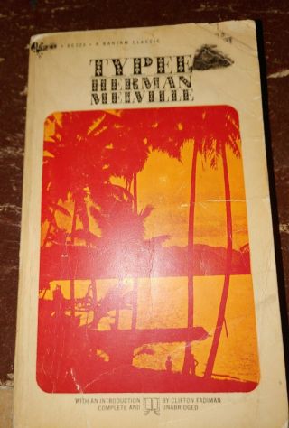 Vintage Book Old Rare Edition Typee By Herman Melville Collectible 1964 Pb Novel